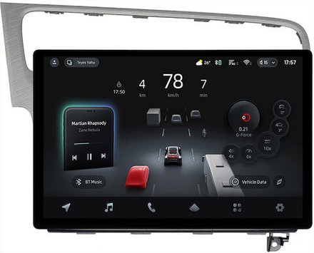 Магнитола для Volkswagen Golf 7 2012-2020 (рамка серебро) - Teyes CC4-PRO монитор 13" 2K QLED на Android 13, Snapdragon 778G, 8+128, AI, CarPlay, DSP, 4G SIM-слот