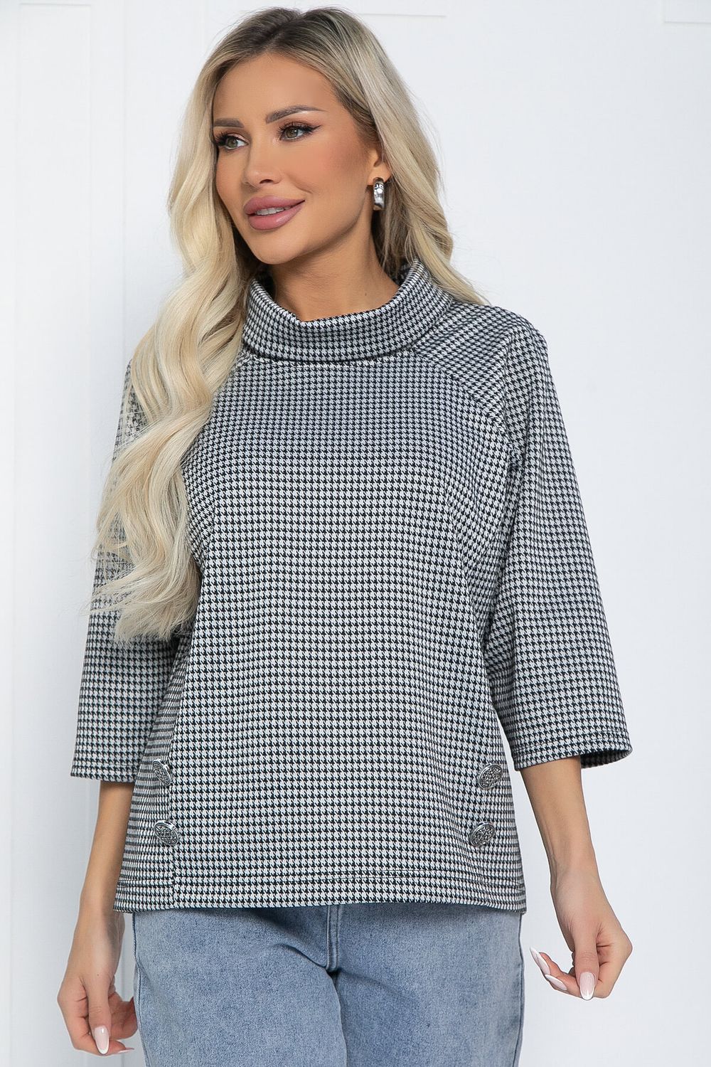 Джемпер Эдельвейс (черно-серая) Б12404-18 LT Collection