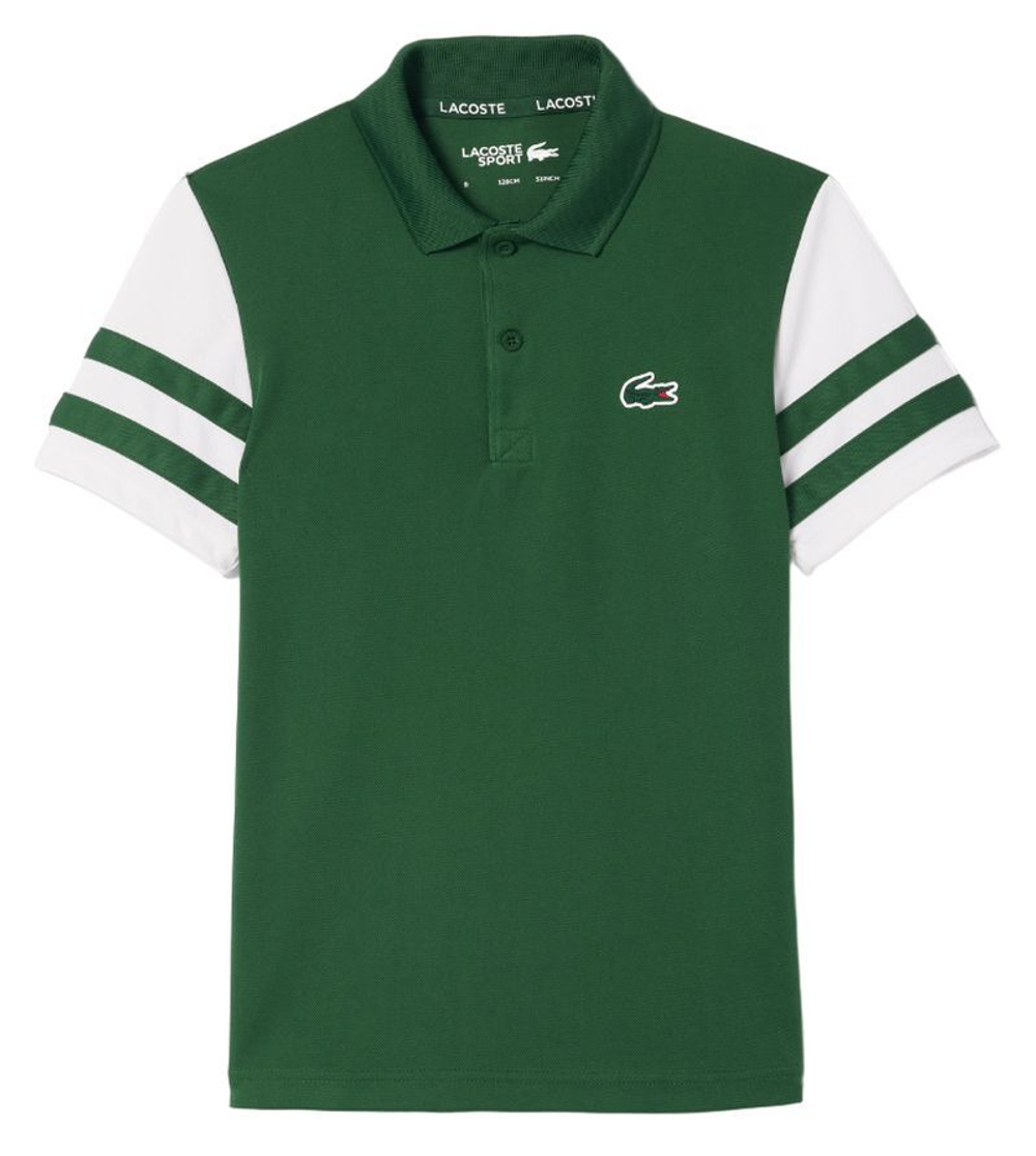 Детская теннисная футболка Lacoste Ultra-Dry Pique Tennis Polo - Green