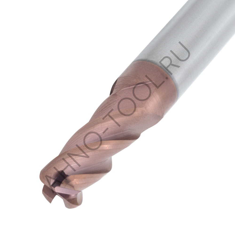 Фреза твердосплавная радиусная   5мм (L=50, l=13, хв=6) Z4 35° по стали, нерж., чугуну, с радиусной