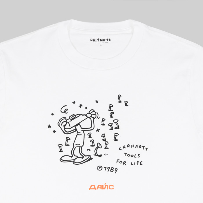 Футболка мужская Carhartt WIP Tools For Life артикул:I033262_white - купить в магазине Дайс