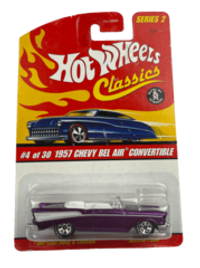 Hot Wheels Classics Series 2: 1957 Chevy Bel Air Convertible (Purple) (#4 of 30) (2006)