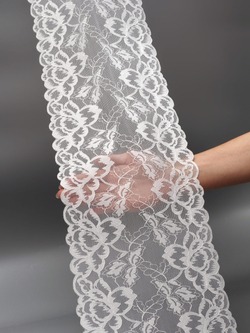 Эластичное кружево цвет теплый белый ширина 21 см