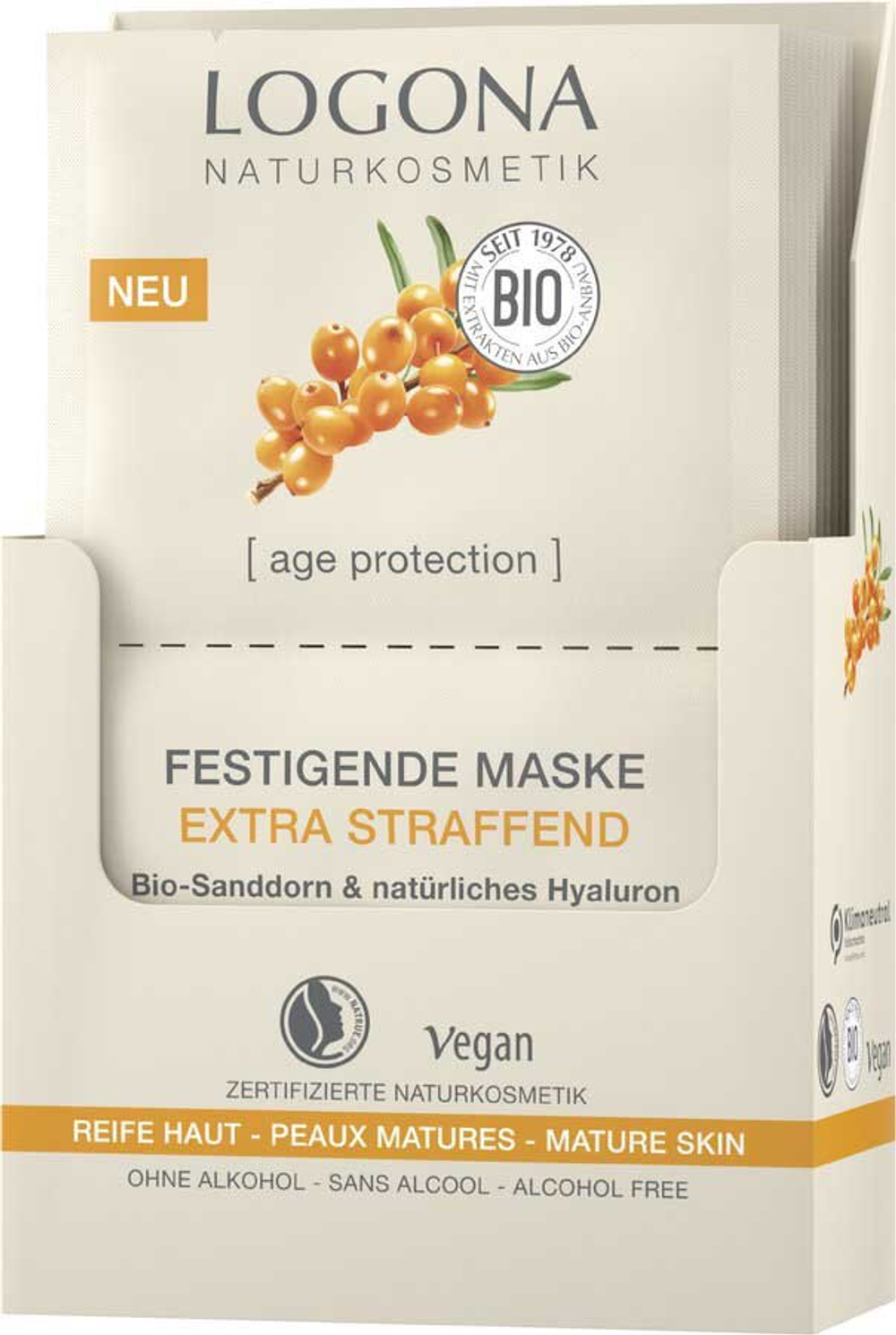 Укрепляющая маска для лица Logona Age Protection Extra Firming Mask, 15 мл