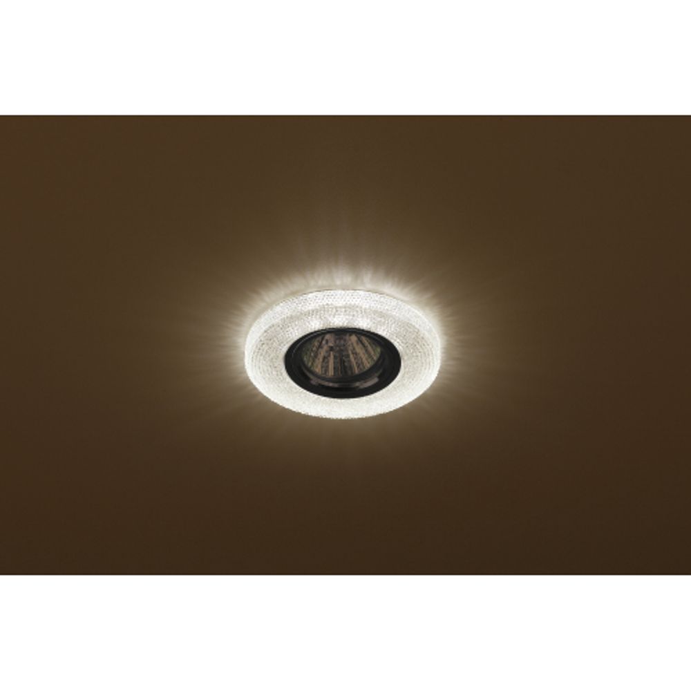Светильник встраиваемый cо светодиодной подсветкой ЭРА DK LD1 BR под лампу MR16 GU5.3 коричневый | Встраиваемые LED светильники
