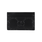 GUCCI Cow Leather Card Holder Card Holder Men"s Black