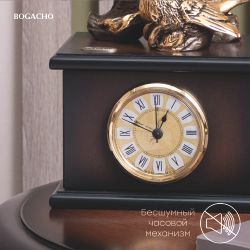 Часы Птички Терра Дуэт Орех Бронза