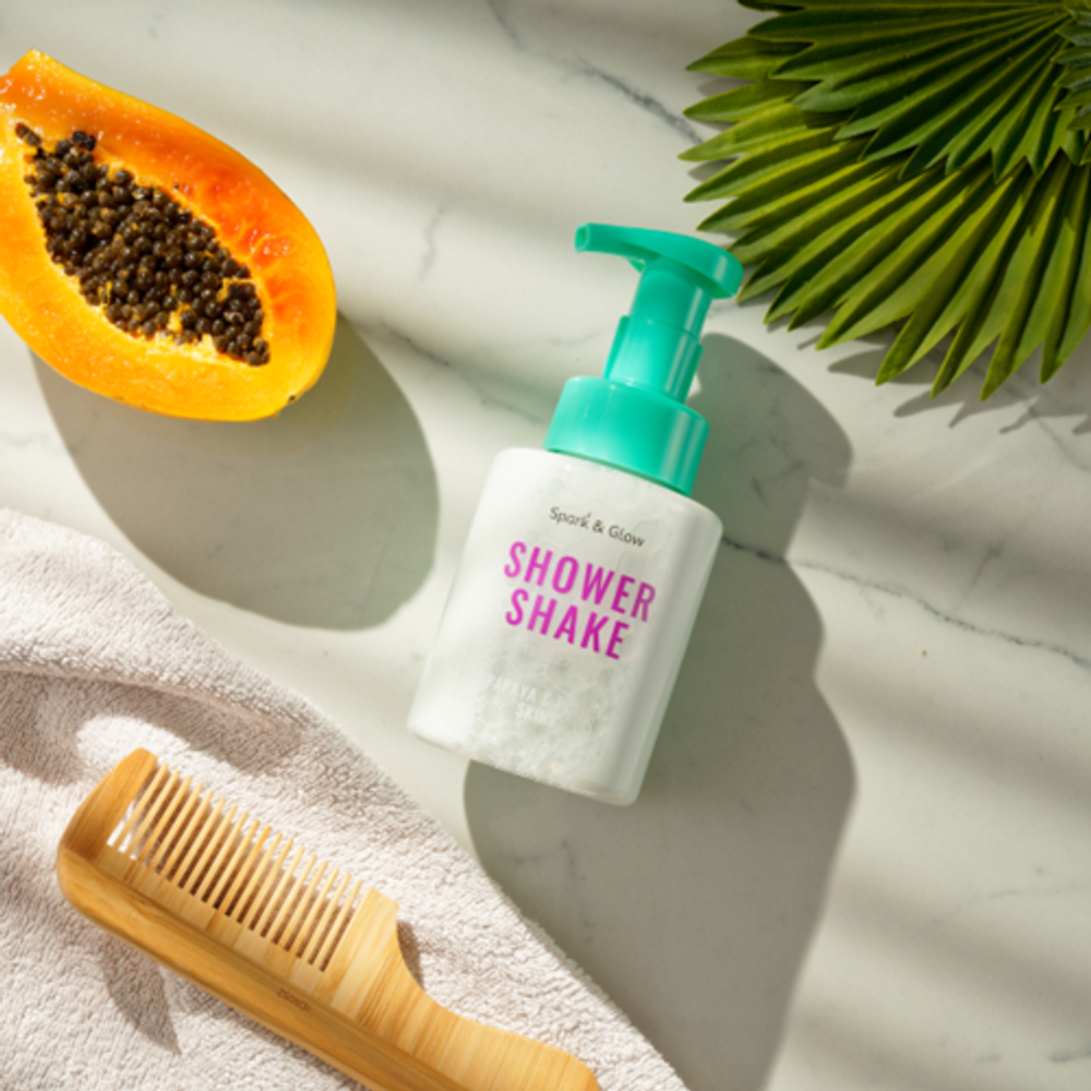 Гель-шейк для душа с ароматом папайи и персика - Shower shake papaya&peach skins, 300мл