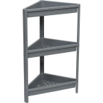 Полка угловая VIKEA подвесная 3-х ярусная (серый)