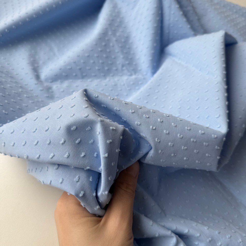 хлопок с мушкой Голубой