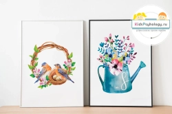 Коллекция из 6 весенних постеров