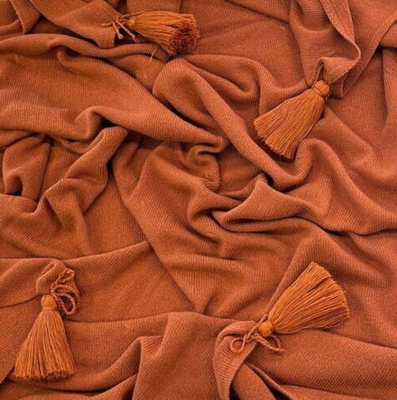 Плед-палантин GRACE Rene Real кэмл (верблюжий) 110x170 см