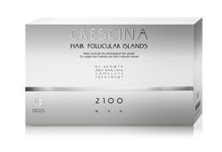 Crescina HFI Hair Follicular Islands 2100 комплекс лосьонов 10+10 ампул против выпадения и для стимуляции роста волос, для мужчин (20 ампул по 3,5 мл)