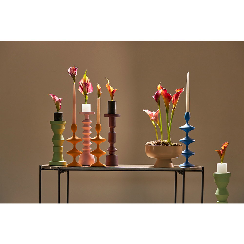 Подсвечник vivlend, 29 см, оранжевый