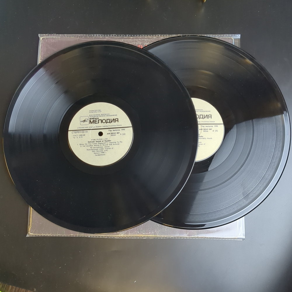 2 LP Pink Floyd - Delicate Sound Of Thunder , Repress, USSR, 1988 зарубежный рок. 2 Виниловые пластинки