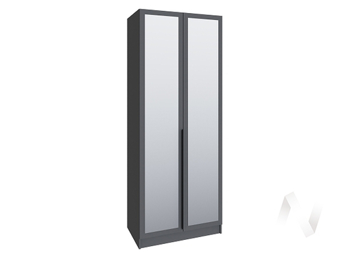 Шкаф Мадрид 0;9 с зеркалом (графит серый)