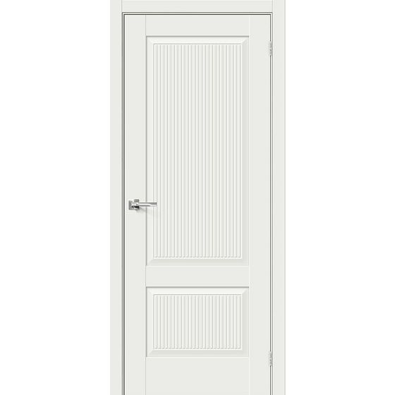 Купить Межкомнатная дверь экошпон Прима-12.7 White Matt глухая