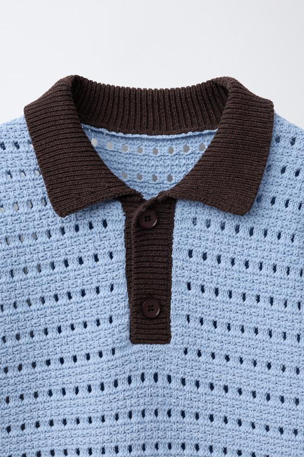 ZARA ПОЛО, ПАСТЕЛЬНО-СИНИЙ