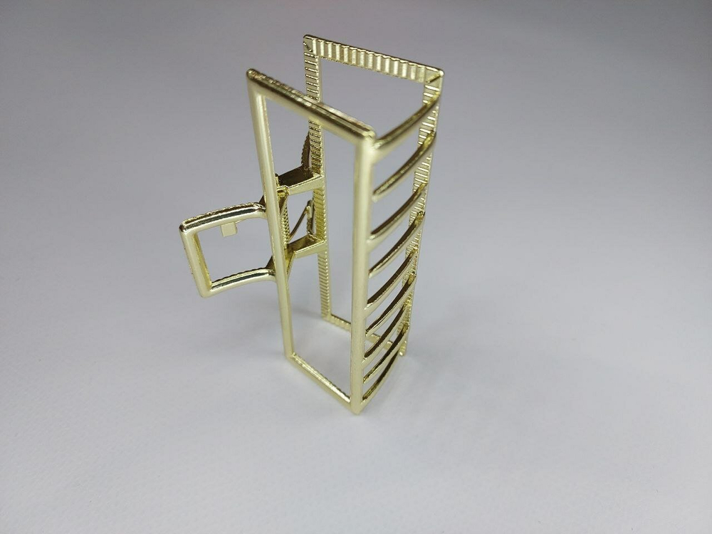 Заколка Краб для волос. Металл. Цвет Золото. Квадратная. Усиленная.Для длиных волос