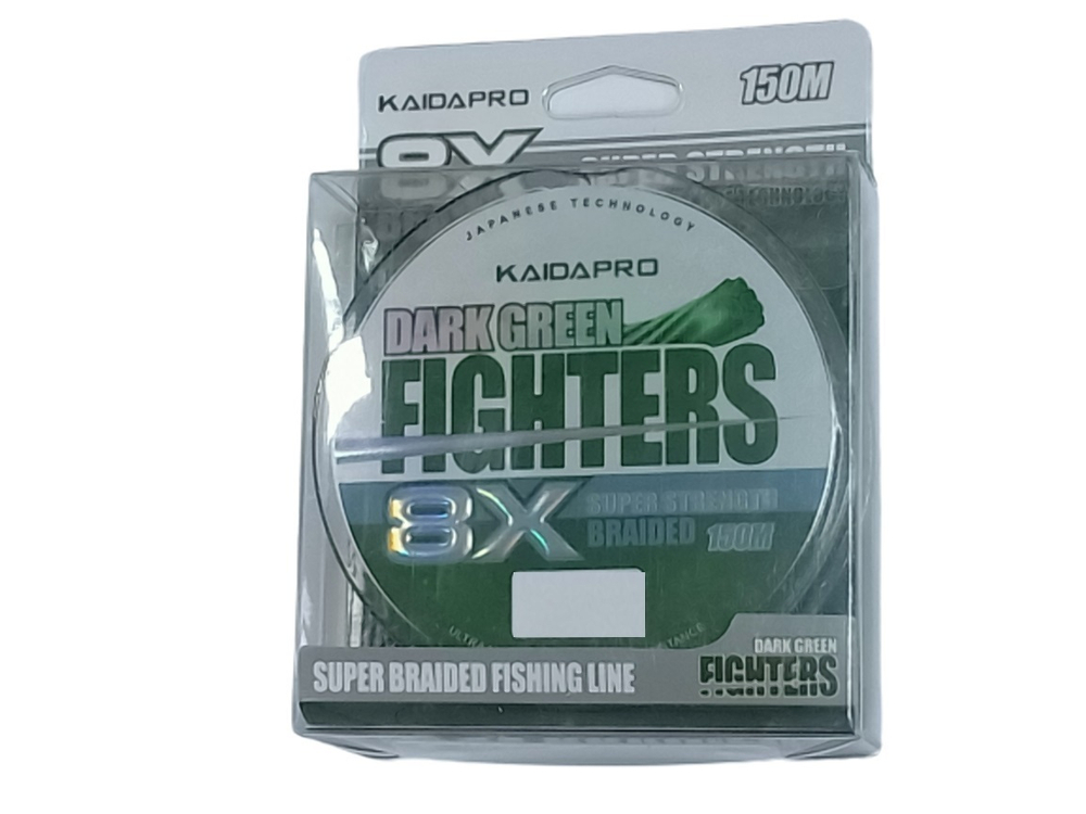 Шнур плетёный Dark Green Fighter 8X Kaida 0.14 мм тест 16,3 кг 150 м