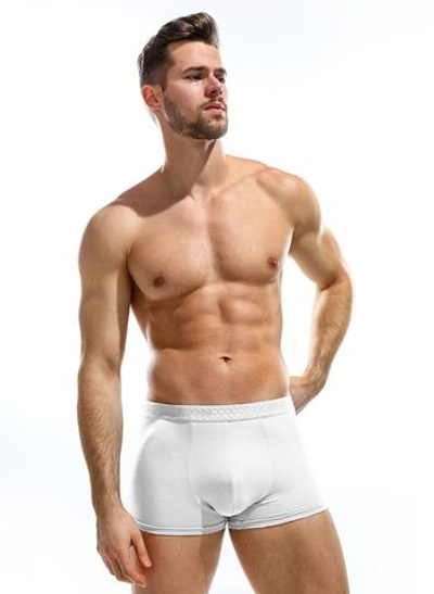 Мужские трусы-боксеры с фактурной широкой мягкой резинкой (Размер: XXL) (Цвет: белый)