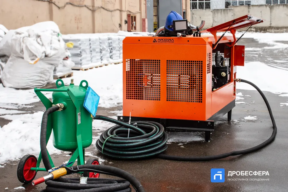 Аппарат с дизельным компрессором 17 м2 в час | комплект "Промышленник"