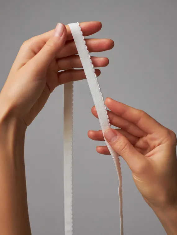 004 641/12 ОПТ Резинка отделочная Lauma Fabrics, 12 мм, айвори 004