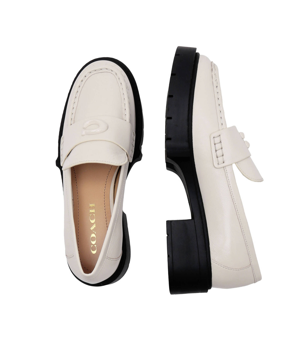 Кожаные лоферы LEAH Coach - бежевый(CB990)