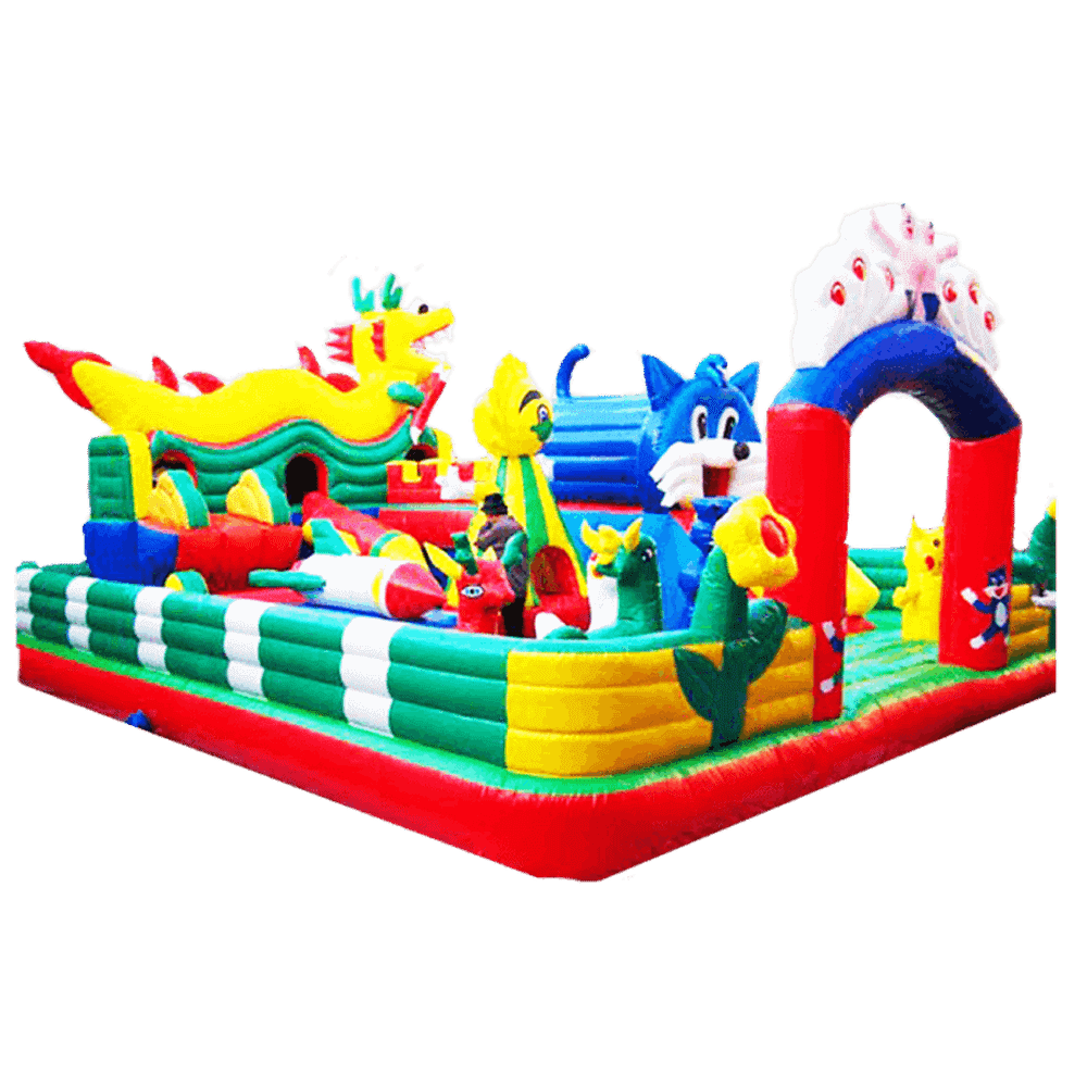 Коммерческий надувной батут "Звериная компашка"