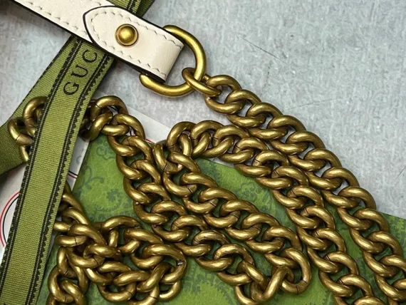 Мини-сумка на плечо Gucci GG Marmont белый