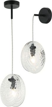 Светильник подвесной настенный 1*Е14 2183/02/01PW чёрный Aura Stilfort