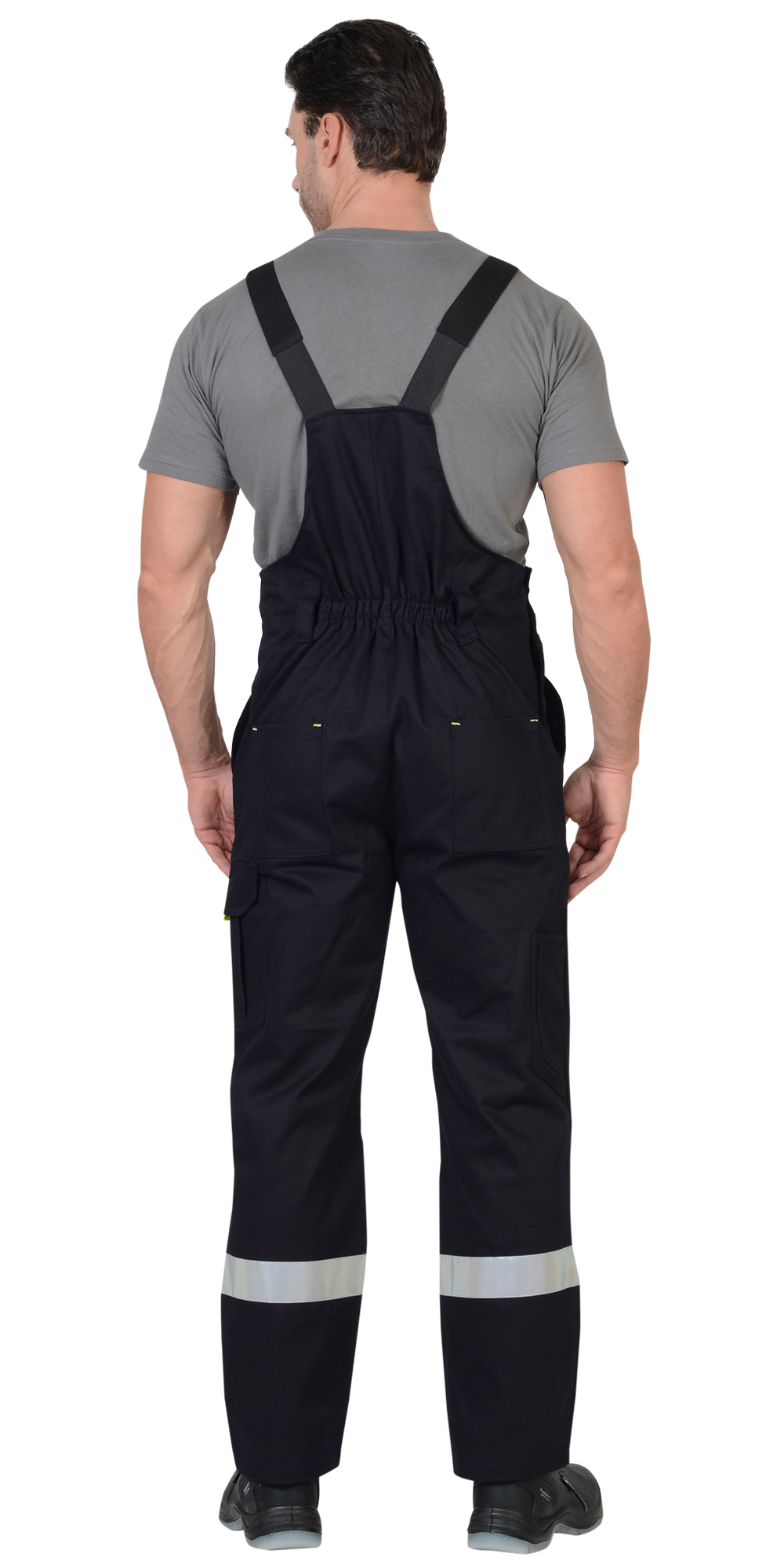 Костюм куртка, п/комб. синий с вас. и чер. отд. (узб.Саржа 100% хлопок)