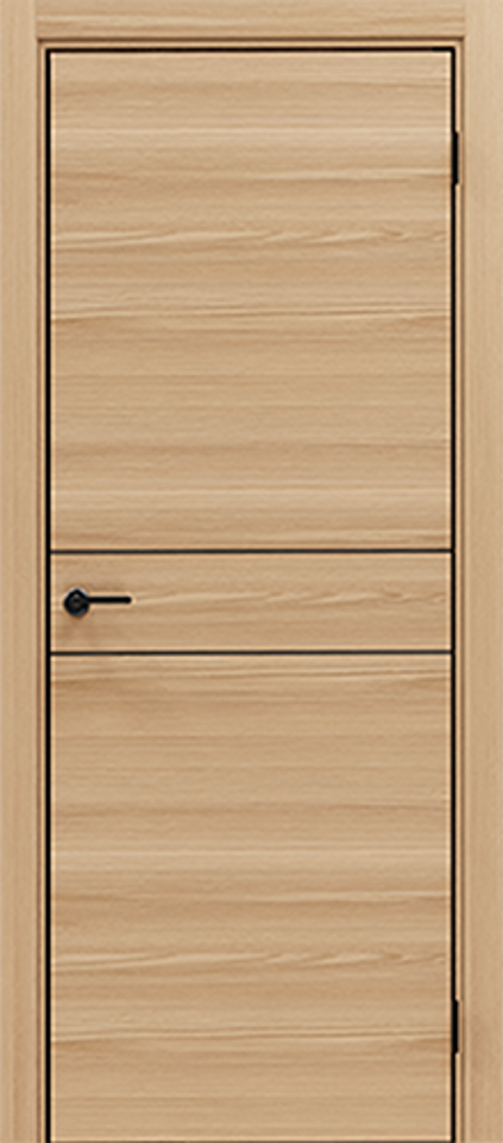 Межкомнатная дверь Portika Porta 52 4AB (черная кромка) Natural Oak