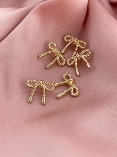 Пуговицы бантики золотые