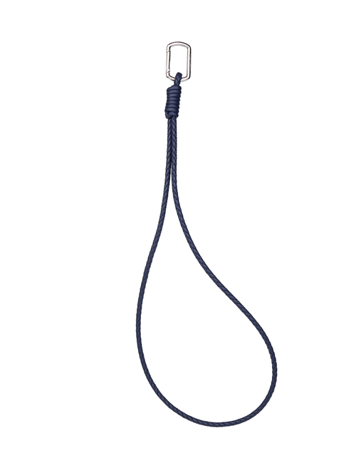 Шнурок с карабином темно-синего цвета