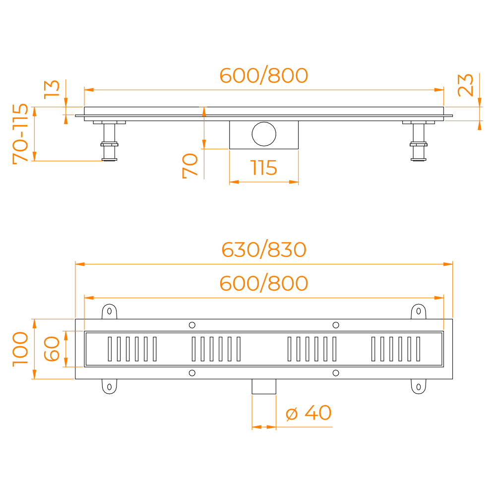 Душевой трап RGW SDR-34 (600)