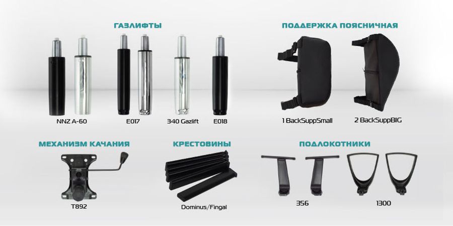 Расширяем ассортимент комплектующих для офисных кресел.