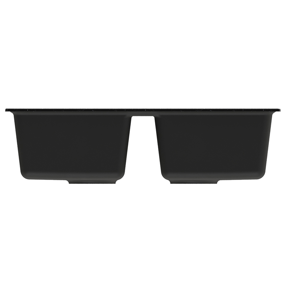 Мойка ML-GM23 КОМФОРТ двухчашевая, черная (308), 770*500*190мм