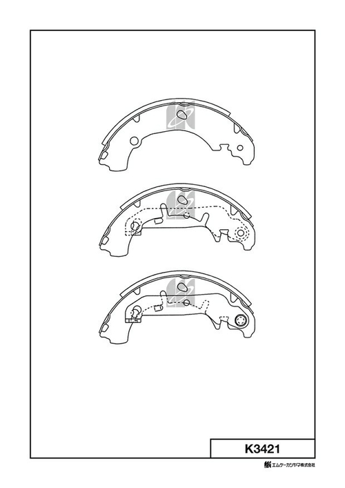Барабанные тормозные колодки KASHIYAMA K3421