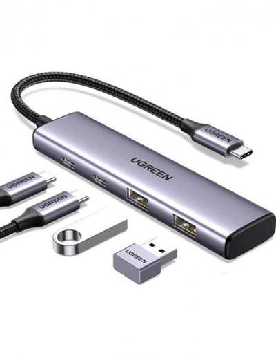 HUB UGREEN CM473 15395 USB-C To 2xUSB-A + 2xUSB-C 5Gbps