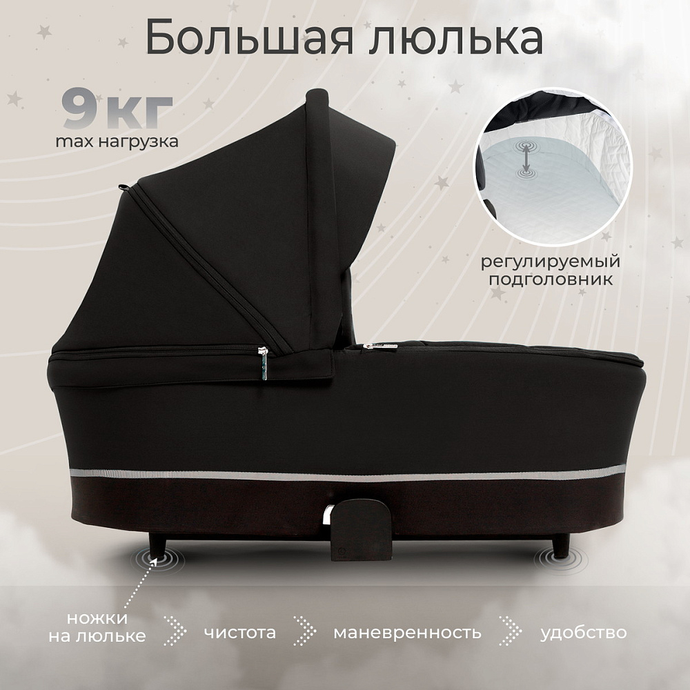 Коляска 3 в 1 Sweet Baby Cupola New + автокресло Premier Grey Moon Black