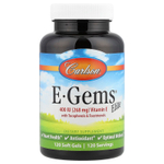 Carlson, E-Gems® Elite, витамин E с токоферолами и токотриенолами, 120 мягких таблеток