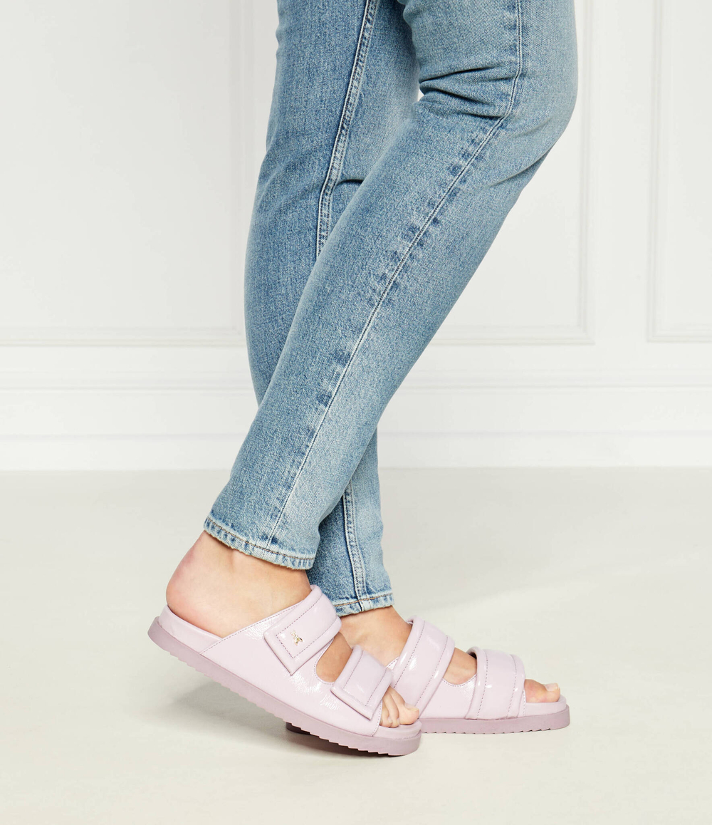 Кожаные шлепанцы Patrizia Pepe - лавандовый(8X0001 L057)