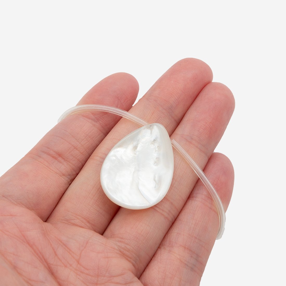 Капля из перламутра морских ракушек, 20*30мм, белый