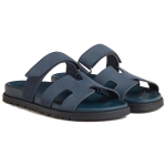 Hermes Chypre Sheepskin casual and comfortable one-word slippers women's sky blue, H222297Z Q9355