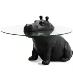 Журнальный столик Hippo, Ø100 см, стекло