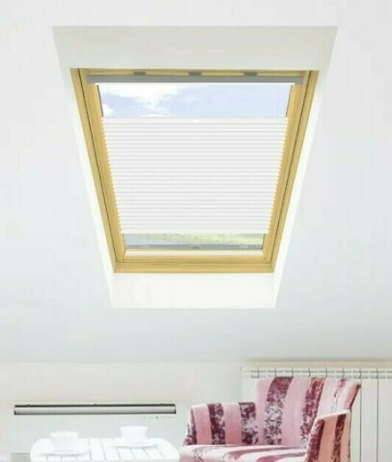 Плиссированная штора OPS 66х98 белая (4001) для мансардных окон