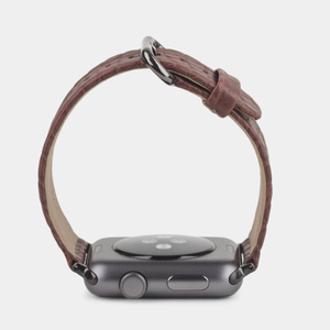 Ремешок для Apple Watch 40/41/42 mm из кожи аллигатора, коричневого цвета