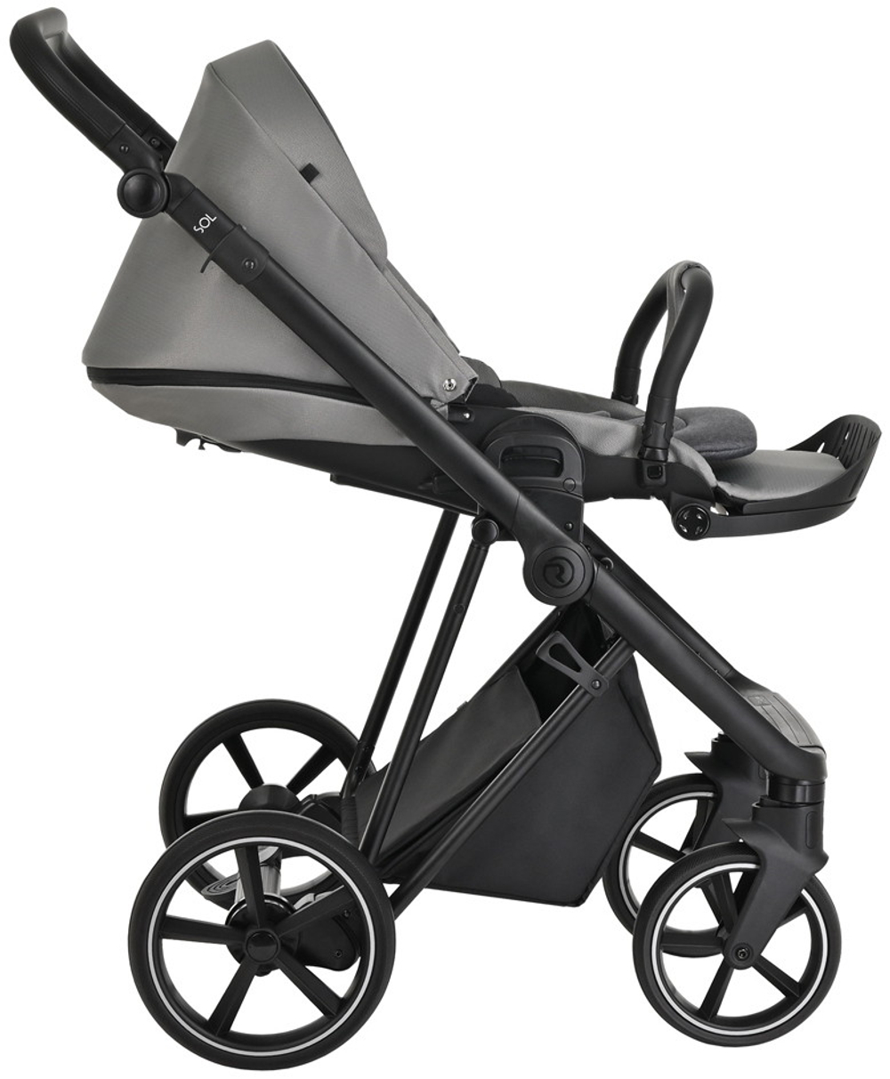 Детская коляска Roan Sol 3 в 1 с автокреслом Pituso Santiso Pro RSL/1011 Cloud Grey