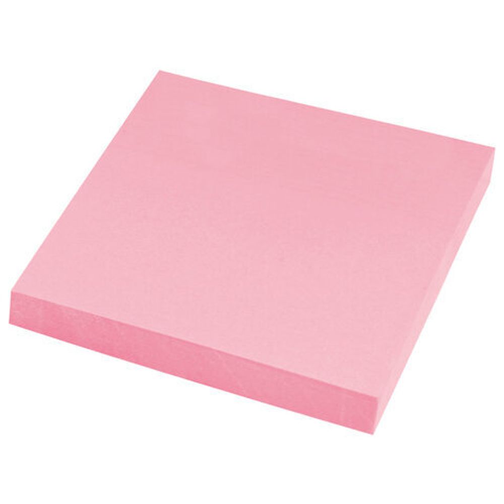 Блок самоклеящийся (стикеры) STAFF STANDARD, ПАСТЕЛЬНЫЙ 76х76 мм, розовый, 100 листов, 116576